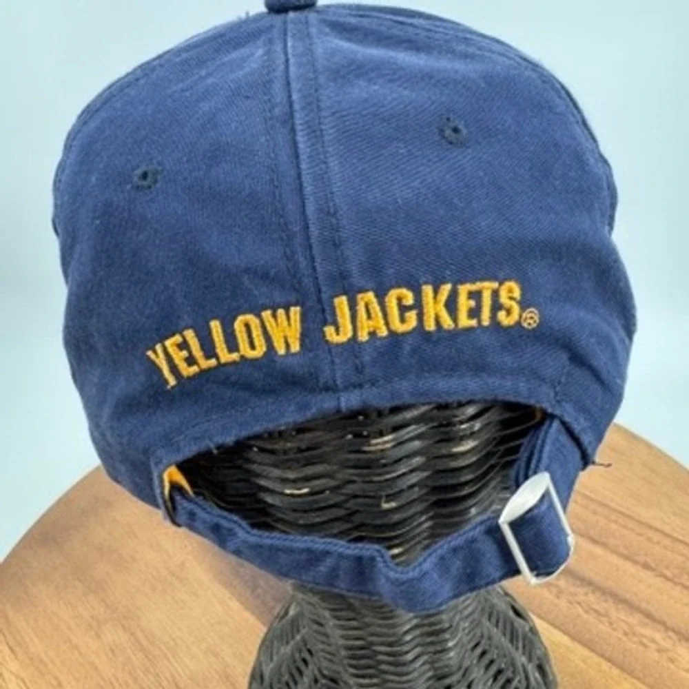 Georgia Tech Yellow Jackets Hat Cap Men OSFM Navy Blue Embroidered Dad‎ Hat